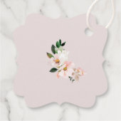 Roze wilde bloemen bruids bedankt bedankjes labels (Achterkant)