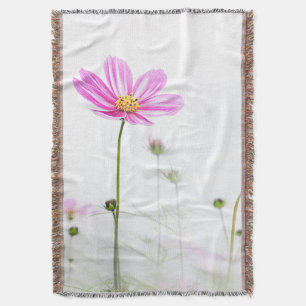 Roze wilde bloemen deken