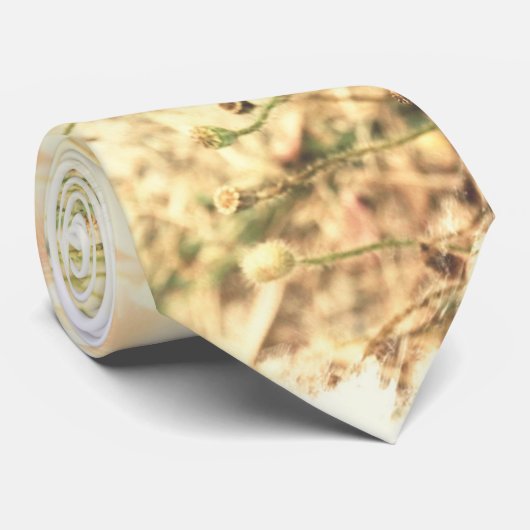 Roze Wilde Bloemen in het Stropdas van het Mannen  (Opgerold)