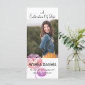 Roze, wilde bloemen, levensfotokaart (Staand voorkant)