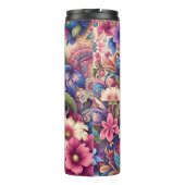 Roze Wilde bloemen Thermosbeker (Achterkant)