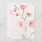 Roze wilde bloementuin babyshower uitnodiging (Achterkant)