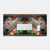 Roze Wilde Dame Slipper Orchid Flower Personalized Bureaumat (Keyboard & Muis)