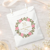 ROZE WILDE ROZEN Floral Garland 50e bruiloft Bedankzakje (Geknipt)