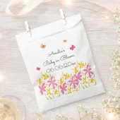 Roze Wildflower Baby in Bloom Gepersonaliseerd Bedankzakje (Geknipt)