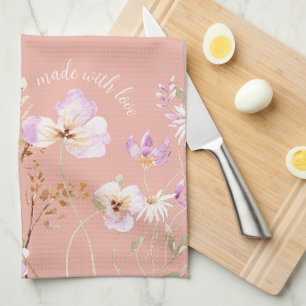 Roze Wildflower Boerderij Schort Groot Theedoek