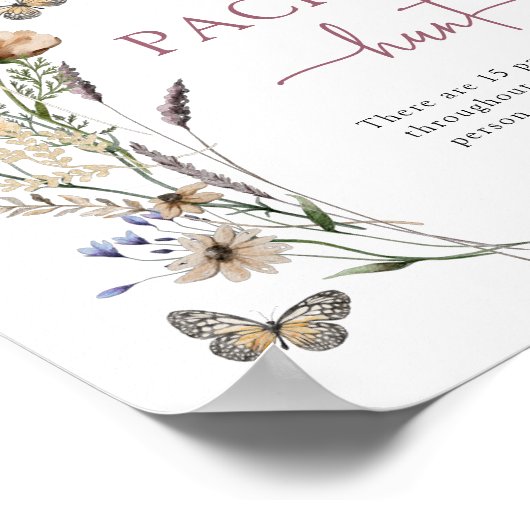 Roze Wildflower Pacifier Poster (Hoek)