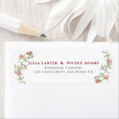 Roze Wildflower Roos Spring Garland Wedding Etiket (Insitu)