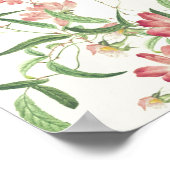 Roze Wildflower Roos Spring Garland Wedding Poster (Hoek)