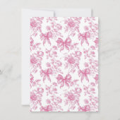 Roze Wildflower Tea Party verlovingsfeest Kaart (Achterkant)