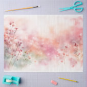 Roze Wildflower Weefselpapier Tissuepapier (Craft)
