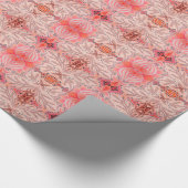  Roze William Morris Pattern Elegant Cadeaupapier (Hoek)