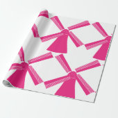 Roze windmolen cadeaupapier (Uitgerold)