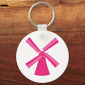 Roze windmolen sleutelhanger (Voorkant)