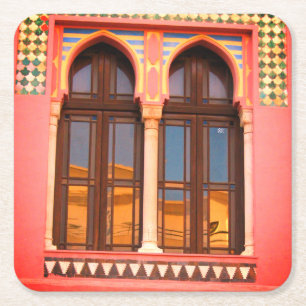 Roze Windows Photo Aangepaste Onderzetters
