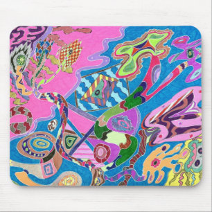 Roze winkel, Abstracte kunst Muismat