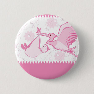 Roze winkel met Baby Button
