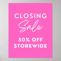 Roze Winkel Sluiten Verkoopteken, 50% korting op d