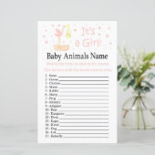 Roze winkelnest Baby Animals Name Game (Staand voorkant)