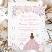Roze Winter Bruin Haar Prinses Sweet Sixteen Briefkaart