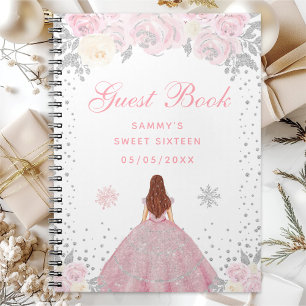 Roze Winter Bruin Haar Prinses Sweet Sixteen Notitieboek