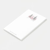 Roze Winter Cottage Kerstmis Post-it® Notes (Schuin)