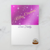 Roze winter kaart (Binnen)