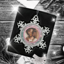 Roze Winter Kerst Familie Foto