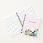 Roze Winter Mijn Zwangerschap Schattige Polar Beer Notitieboek (Binnen)