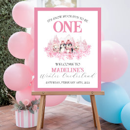 Roze Winter ONEderland Welkom Poster Perfect Poster