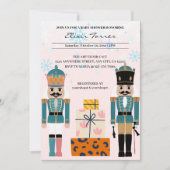 Roze Winter Snowflakes Notenkraker Baby shower Kaart (Voorkant)