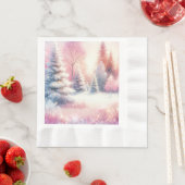 Roze Winter Wonderland Kerstmis Servet (Insitu)