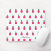 Roze Wit Ananas Patroon Muismat (Met muis)