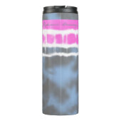 Roze wit & Blauw Tie kleurstof Twist Sway in Stijl Thermosbeker (Achterkant)