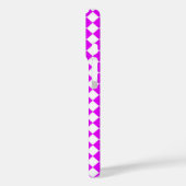Roze Wit Checker Diamant Patroon Case-Mate iPhone Case (Achterkant / Links)