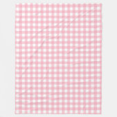 Roze & Wit Checkerboard Fleece Deken (Voorkant)