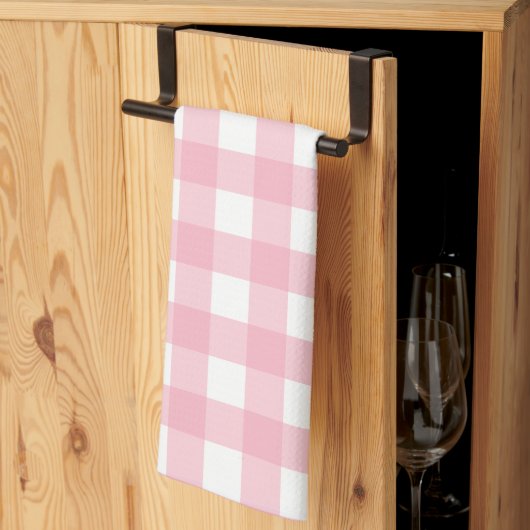 Roze & Wit Checkerboard Keuken Handdoeken (Derde Gevouwen)