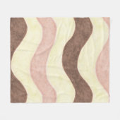 Roze, wit en bruin fleece deken (Voorkant (Horizontaal))