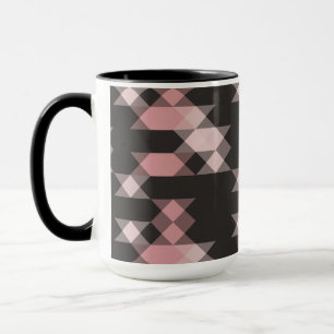roze wit en grijs geometrisch mok
