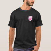 Roze Wit Engeland Drie Heraldische Leeuwen Vrouwen T-shirt (Voorkant)
