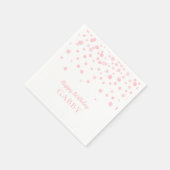 Roze & Wit Gelukkige Verjaardag Huisdier Naam Papi Servet (Hoek)