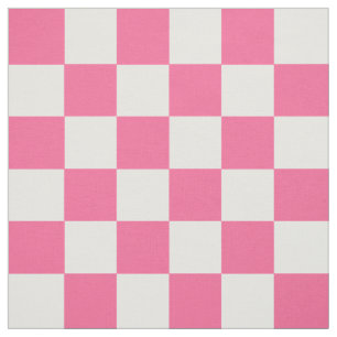 Roze wit geruit controlepatroon stof