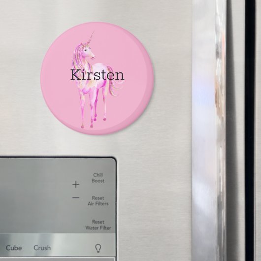 Roze Wit Gouden Eenhoorn Magneet (Insitu (Koelkast))