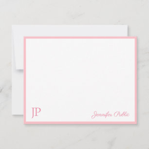 Roze Wit Handschrift Script Monogram Sjabloon