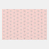 Roze | wit | Kerstmis Inpakpapier Vel (Voorkant 3)