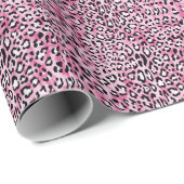 Roze wit luipaard patroon. cadeaupapier (Rol Hoek)