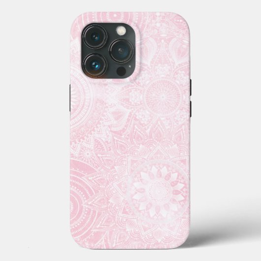 Roze Wit Mandala Collectie Case-Mate iPhone Case (Achterkant)