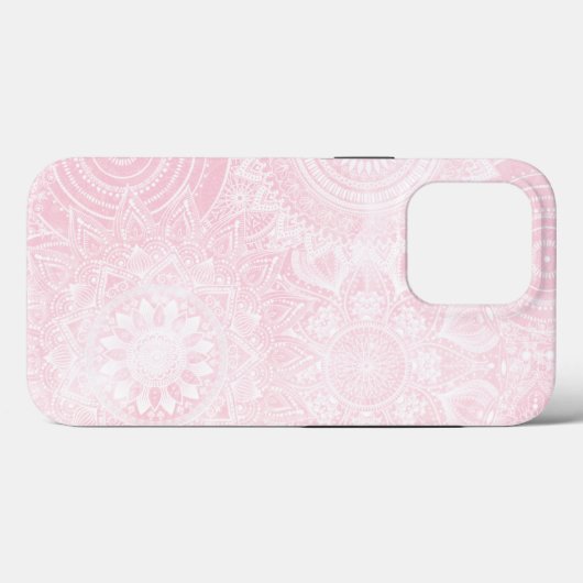 Roze Wit Mandala Collectie Case-Mate iPhone Case (Achterkant (horizontaal))
