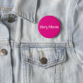Roze Wit Pronoun Button Zij/hen (In situ)