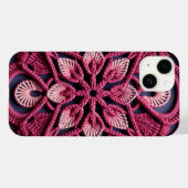 Roze Wit Rood Kleurrijke Granny Vierkante Haak Case-Mate iPhone Case (Achterkant (horizontaal))